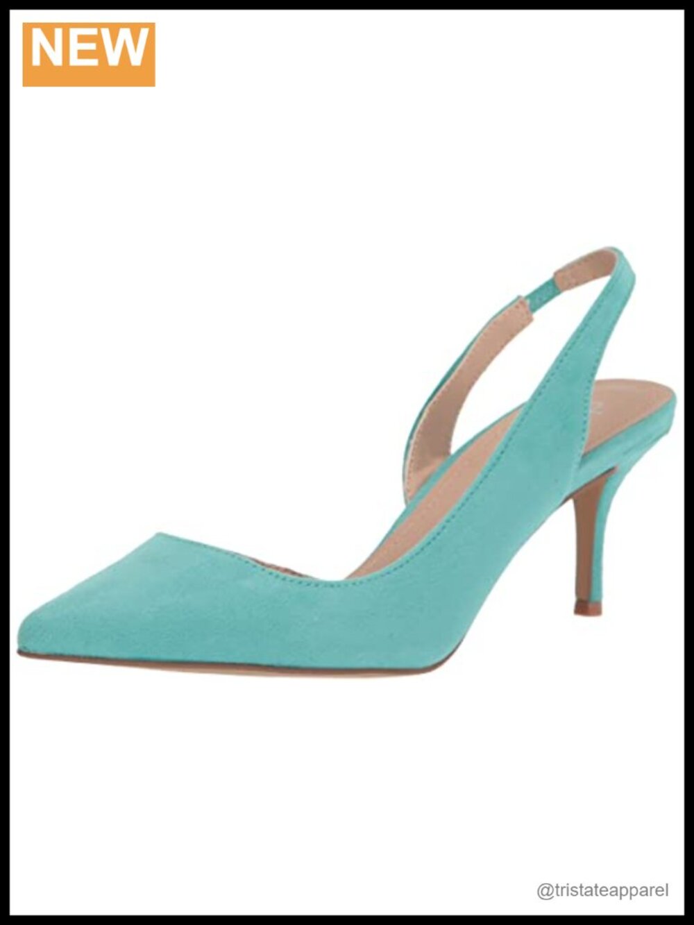 Pointed Toe Slingback Stiletto Pump Faux Leather Pull-On Dress Shoe